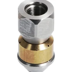 OCEAN Högtryckstvättar-Roterande Munstycke för Trycktvätt, Rörrengöring, 1/8" IG Inlopp, 3 x 0,8 mm - 050, Rostfritt Stål/Mässing