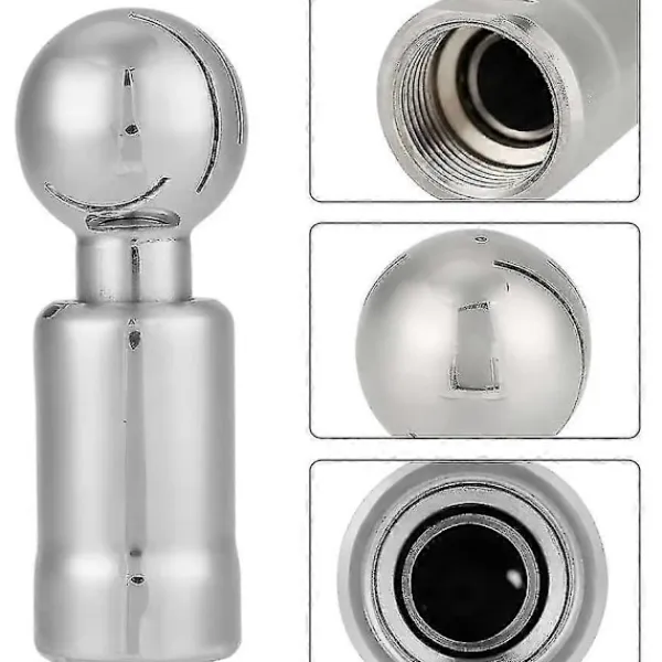 Rengöringsmedel-Roterande rengöringsboll i rostfritt stål med 3/4' invändig gänga, sanitär sprayboll för rengöring av CIP-tankar