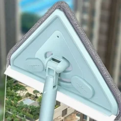 LBSS Städmoppar-Roterbara trianglar Dammmopp Slitstark arbetsbesparande städmopp för badrumskök