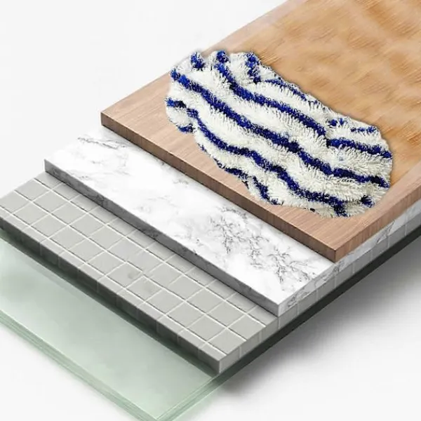 Städmoppar-Rowenta Clean&steam Zr005801 6 st Mikrofiberduk Tvättbara Ersättningsdynor Blue gray white