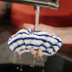 Städmoppar-Rowenta Clean&steam Zr005801 6 st Mikrofiberduk Tvättbara Ersättningsdynor Blue gray white