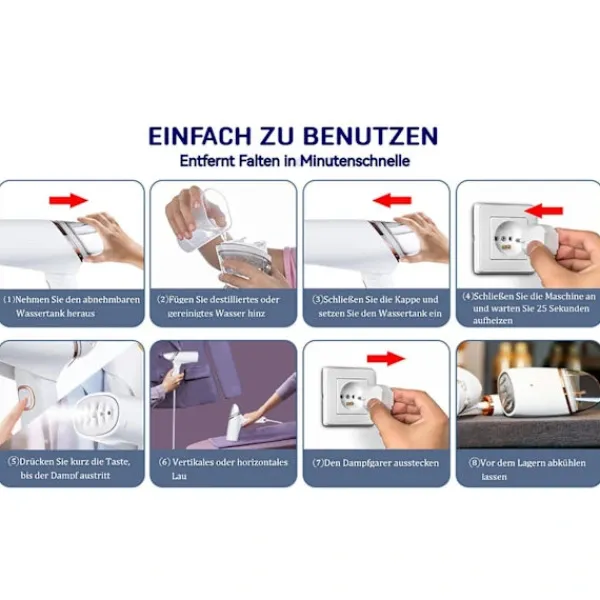 Ångtvättar-RYI-Strykjärn, ångborste resejärn mini, handhållet strykjärn