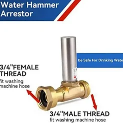 Tvättmaskiner-S-241 Vattenhammareliminator i rostfritt stål för tvättmaskiner[YD]