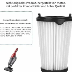 Dammsugare & Tillbehör-Sats med 4 ersättningsfilter för AEG CX7-2 och Electrolux Ergorapido dammsugare (AEG AEF150, Electrolux EF150)