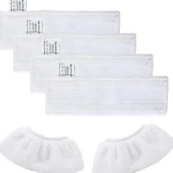 Städmoppar-Sats med 4 mikrofiberdukar ersättningsdukar 2 mikrofiberdukar dukar för Karcher Easy Fix SC2 SC3 SC4 SC5, tillbehörstyg för Kärcher Easy Fix