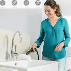 Städmoppar-Sats med 4 mikrofiberdukar ersättningsdukar 2 mikrofiberdukar dukar för Karcher Easy Fix SC2 SC3 SC4 SC5, tillbehörstyg för Kärcher Easy Fix