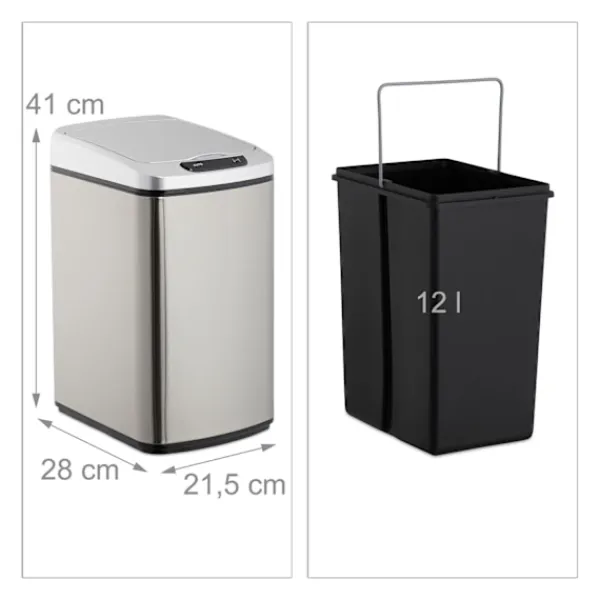 B2X Soptunnor-Sensoravfallsbehållare 12 l