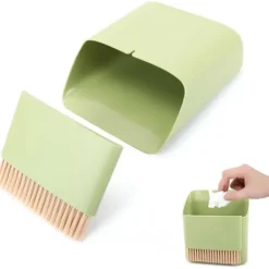 Rengöringsmedel-Set (Grön) Liten Kvast och Skyffel, Portabel Handkvastborste, Liten Hängande Sopskyffel, Mjuk Hushållskvast med Skyffelset