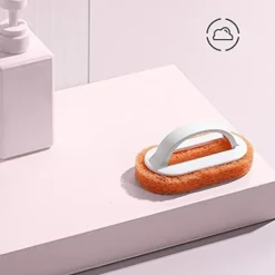 Svampar & Dukar-Set med 3 (2 orange + 1 blå) svamp tork kök borste disk borste pottvätt rengöringsborste dekontaminering vägg bad kakel borste svamp block