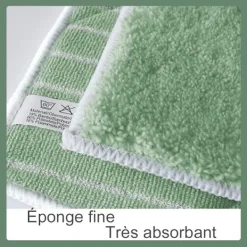 Svampar & Dukar-Set med 6 bambu-mikrofiberdukar, rengör och polera alla släta och ömtåliga ytor, 2 tvättdukar, 2 polerdukar, 2 svampar