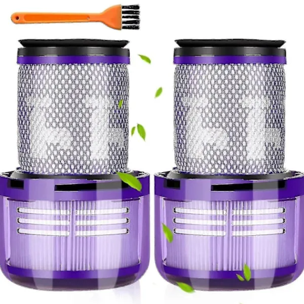 Dammsugare & Tillbehör-Set med 2 Dyson V12-filter, för Dyson V12 Slim Absolute filterdammsugare, för Dyson V12 filter tvättbara HEPA-tillbehör, Dyson V12 Sl bakre filter
