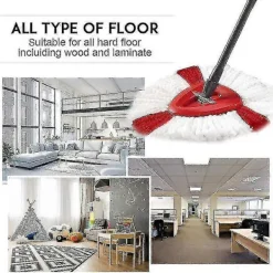 Städmoppar-Set med 4 Ersättningshuvuden för Vileda 2-i-1 Mopp, O-, Easywring och Clean Turbo