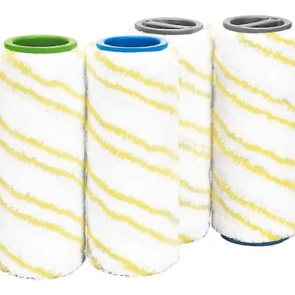 Städmoppar-Set med 4 Ersättningsrullar för Kärcher FC7 FC5 FC3 Golvrengörare utan FI-tillbehör 2.055-006.0