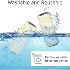 Städmoppar-Set med 4 Ersättningsrullar för Kärcher FC7 FC5 FC3 Golvrengörare utan FI-tillbehör 2.055-006.0