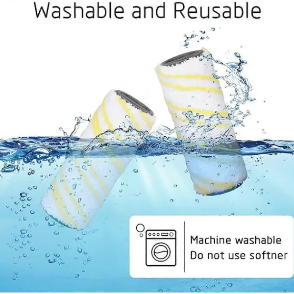 Städmoppar-Set med 4 Ersättningsrullar för Kärcher FC7 FC5 FC3 Golvrengörare utan FI-tillbehör 2.055-006.0