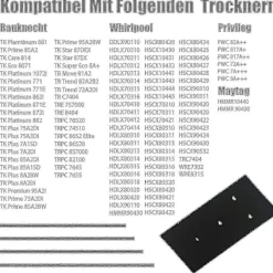 FMYSJ Torktumlare-Set med 4 filter för Bauknecht, Privileg, Whirlpool torktumlare med värmepump - Svampfiltermattor g20241743329 (FMY)