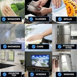 OCEAN Svampar & Dukar-Set med 10 mikrofiberdukar för fiskfjäll, 30 x 40 cm, för rengöring