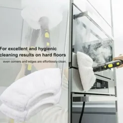 Städmoppar-Set med 8 mikrofiberöverdrag för Kärcher, trasor för handmunstycke till ångtvättar SC 1, 2, 3, 4, 5