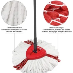 J-star Städmoppar-Set med 3 mopphuvud 2 i 1 mikrofibermopp för enkel vridning och rengöring