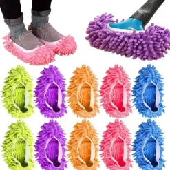Galaxy Städmoppar-Set med 10 mopptofflor - Återanvändbara mikrofiberdammmoppstrumpor för golvrengöring (kvinnor, män, barn)