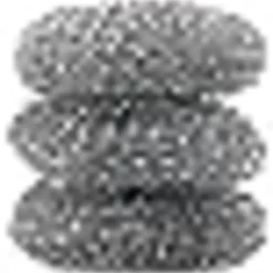 Svampar & Dukar-Set med 3 rostfria rengöringssvampar i rostfritt stål