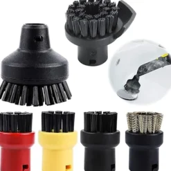 Dammsugare & Tillbehör-Set med 6 runda borstar för Kärcher ångtvätt SC1 SC2 SC3 SC4