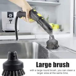 Dammsugare & Tillbehör-Set med 6 runda borstar för Kärcher ångtvätt SC1 SC2 SC3 SC4