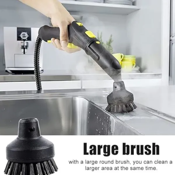 Dammsugare & Tillbehör-Set med 6 runda borstar för Kärcher ångtvätt SC1 SC2 SC3 SC4