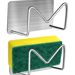 Svampar & Dukar-Set med 2 Självhäftande Svamphållare, 304 Rostfritt Stål Ki,ZQKLA