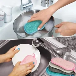 Svampar & Dukar-Set med 8 tvättbara diskborstesvampar Kök Antibakteriell Återanvändbar Mikrofiber Skursvampar Dubbelsidig Svampsvamp för Non-stick Grytor Stekpannor G... | Fyndiq