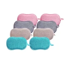 Svampar & Dukar-Set med 8 tvättbara disktrasor i mikrofiber, perfekta för non-stick-pannor