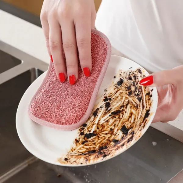 Svampar & Dukar-Set med 8 tvättbara disktrasor i mikrofiber, perfekta för non-stick pannor