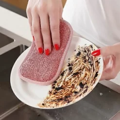 Svampar & Dukar-Set med 8 tvättbara mikrofibersvampar, perfekta för nonstick-ytor