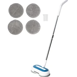 Shine for your daily cleaning Städmoppar-Shine Spinner Mop Deluxe Trådlös Roterande Golvrengörare med LED och Vattentank