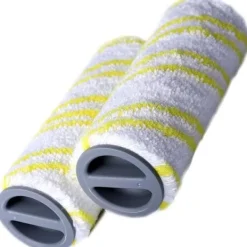 Städmaskiner-SHINING HOUSE Lämplig för KARCHER/Karcher FC3D FC5 FC7, handhållen skrubbmaskin torkvalsborste, multi-ytborste, gul valsborste, ett par