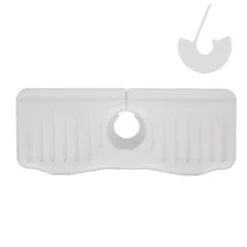 Hommy Svampar & Dukar-Silikon Kran Matta Kök För diskbänk svamp avlopp ställ justerbar vask matta kran stänk fångare badrum