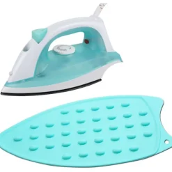 ATELA Strykjärn-Silikonjärnstödsdyna för strykbräda varmbeständig matta (blågrönt)