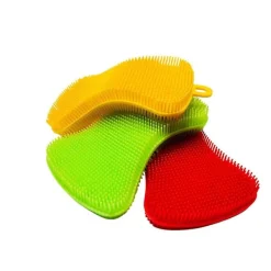 J-star Svampar & Dukar-Silikonschwamm Küchenschwamm Reinigungsschwamm multifunktionell (Einzelpack, Rosa)