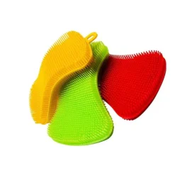 J-star Svampar & Dukar-Silikonschwamm Küchenschwamm Reinigungsschwamm multifunktionell (Einzelpack, Rosa)