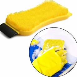 Svampar & Dukar-Silikonsvamp, 2 st Silikonrengöringsborste, 3-i-1 Multifunktionell Kreativ Köksrengöringsborste Silikon Diskborste