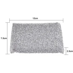 Svampar & Dukar-Silverglänsande Diskborste 4-pack Svamp Skursvamp Lurex Svamp Perfekt för belagda grytor, stekpannor, keramikhällar