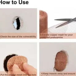 Skadedjur & Insekter-Säkert skydd med rostfritt kopparnät 3M