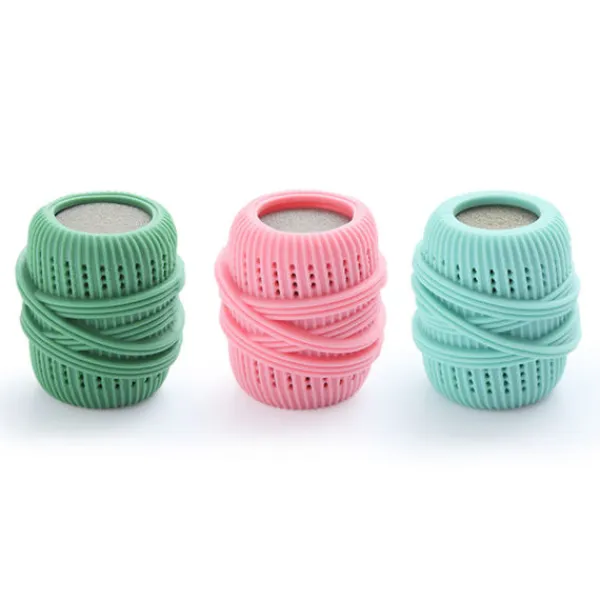 LBSS Tvättillbehör-Sköljmedel Ball Dispenser Återanvändbar mjuka kläder Tvättbollar för tvättmaskin