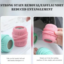 LBSS Tvättillbehör-Sköljmedel Ball Dispenser Återanvändbar mjuka kläder Tvättbollar för tvättmaskin
