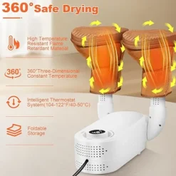 Torktumlare-Skotork, stöveltork, handsketork med smart timer, hopfällbar design och skotork