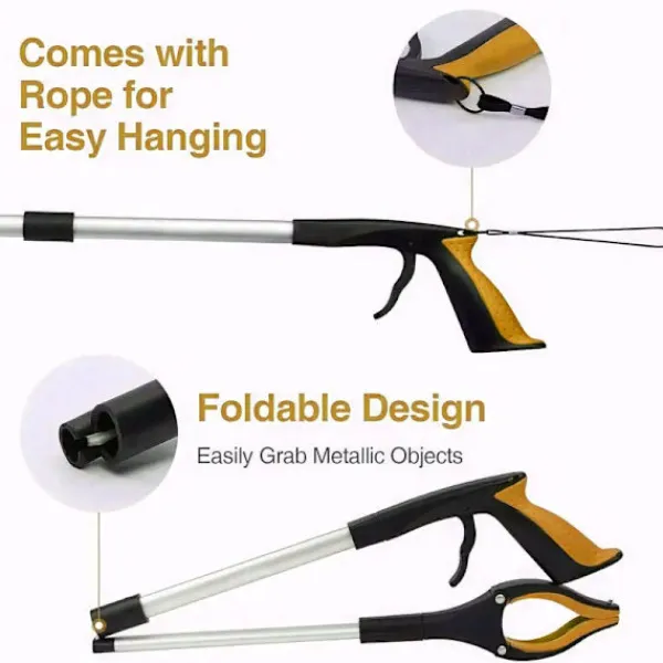 Soptunnor-Skräpplockare, KY-Tech 81 cm skräpplockare för vuxna, hopfällbar gripare med magnet, hjälpmedel för funktionshindrade