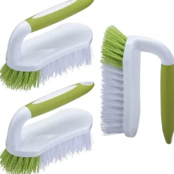 Städmoppar-Skrubbborste, kraftiga skrubbborstar med bekvämt grepp för dusch, badrum, diskho, kök, golvrengöring, 3 st