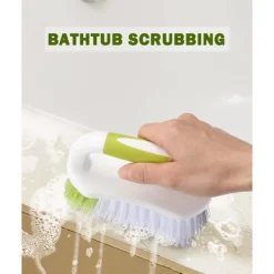 Städmoppar-Skrubbborste, kraftiga skrubbborstar med bekvämt grepp för dusch, badrum, diskho, kök, golvrengöring, 3 st