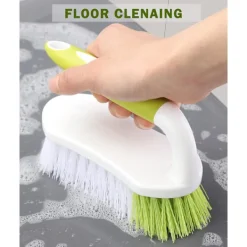 Städmoppar-Skrubbborste, kraftiga skrubbborstar med bekvämt grepp för dusch, badrum, diskho, kök, golvrengöring, 3 st