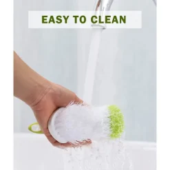 Städmoppar-Skrubbborste, kraftiga skrubbborstar med bekvämt grepp för dusch, badrum, diskho, kök, golvrengöring, 3 st